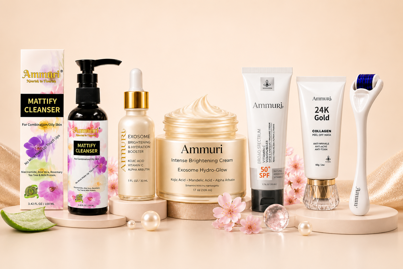 Complete Brightening Skincare & Beauty Set | Nourish, Treat & Glow | Ammuri